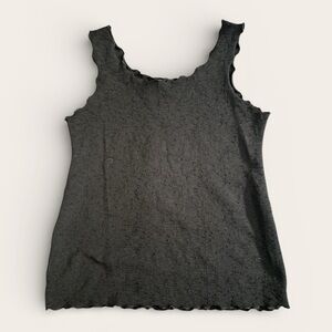 Haystacks black textured tank sz M